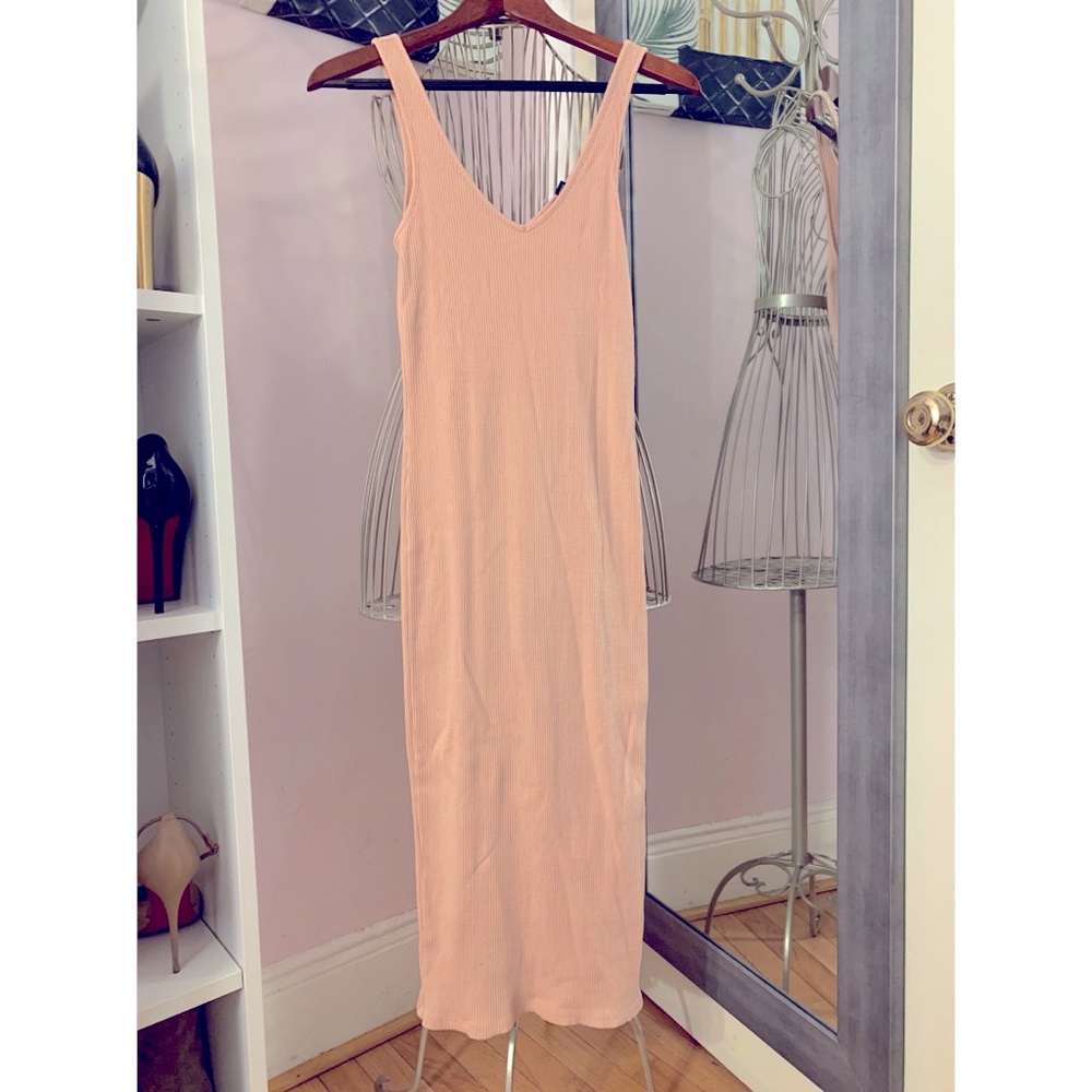 Fashion Nova blush bodycon dress